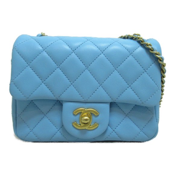 CHANEL 19th lambskin Mini Matelasse ChainShoulder COCO Mark Turnlock Cambon Shoulder Bag Bags, purses, bags A92210 Bicolor Black Beige